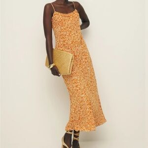 NWT Imara Dress Floral Orange Reformation Maxi